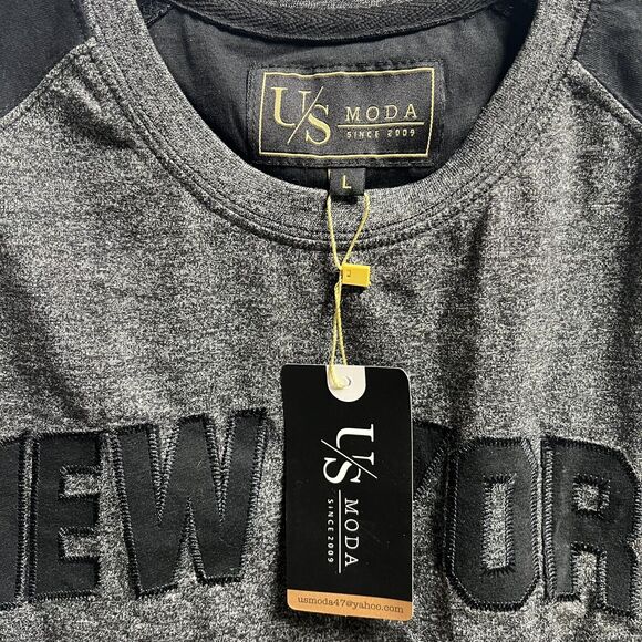US Moda Mens T Shirt Size Large New York Graphic Short Sleeve Crew Neck New - Picture 5 of 9